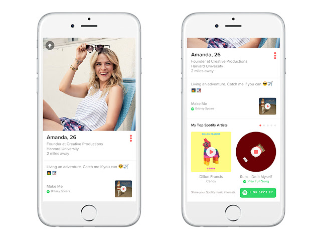 Kini Tinder Mempamerkan Lagu Anda Dengar Di Spotify