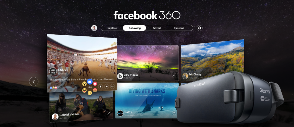 Facebook Memperkenalkan Aplikasi Facebook 360 untuk Samsung Gear VR