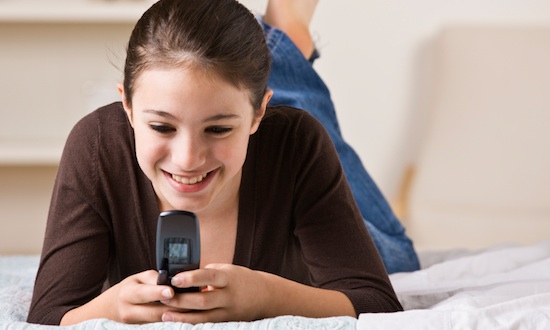 Girl holding Cellphone