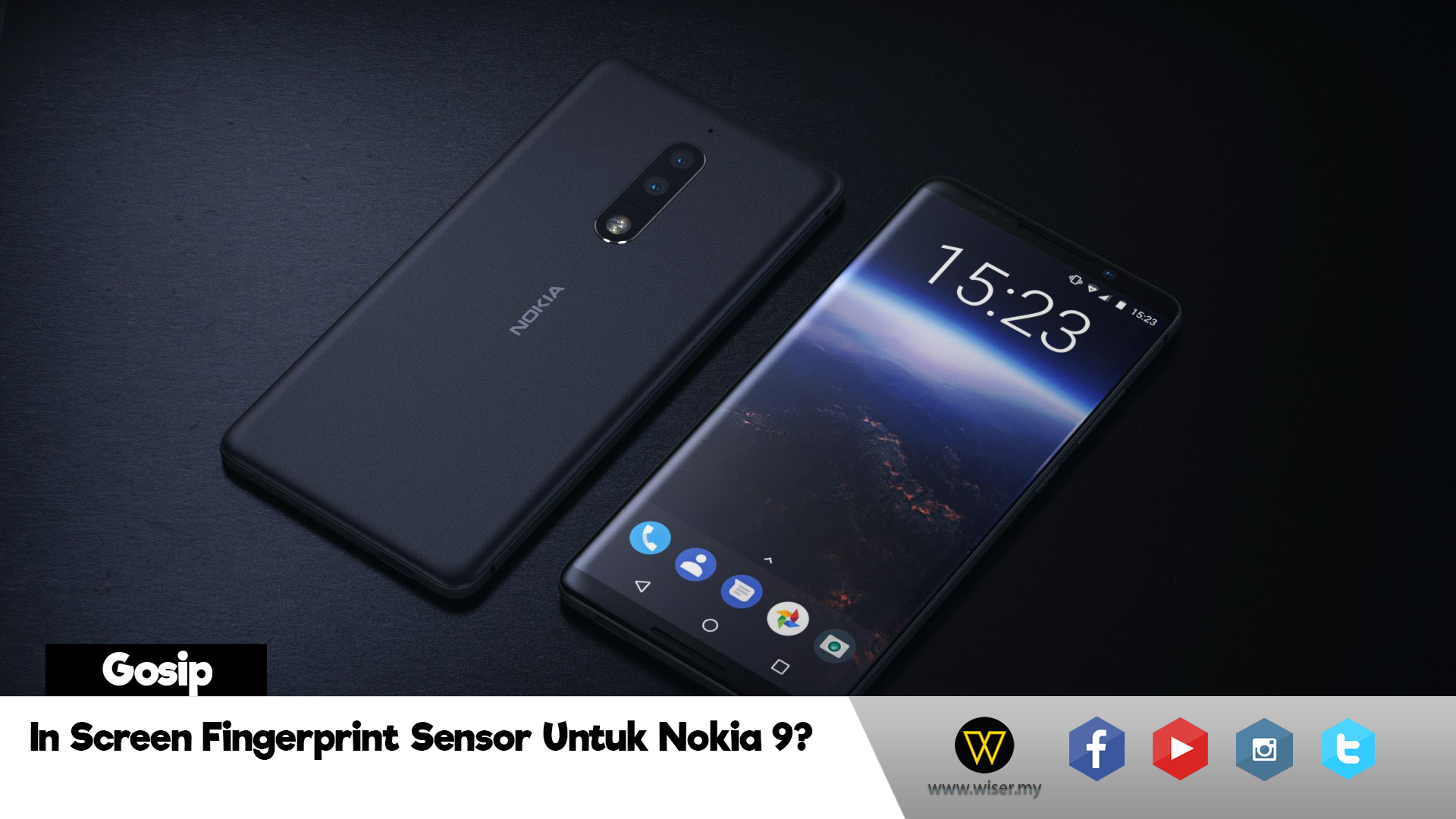 Nokia 9 Mungkin Menggunakan Pengimbas Cap Jari Di Dalam Skrin Paparan
