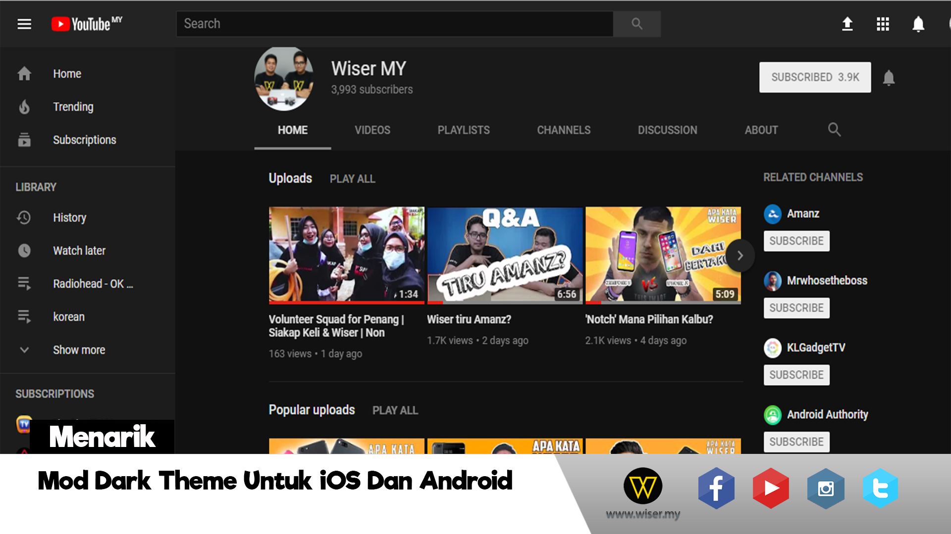 Tema Gelap YouTube Kini Terdapat Untuk iOS Dan Android Bakal Menyusul