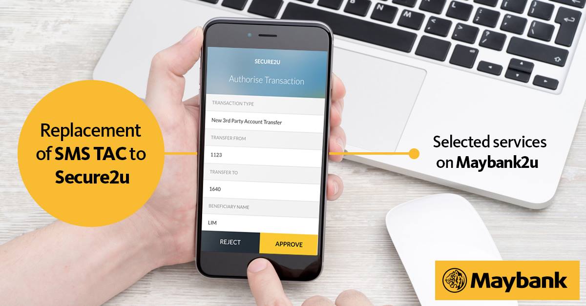 Secure2u Bakal Ganti SMS TAC Bagi Transaksi Atas Talian Maybank Bermula Disember