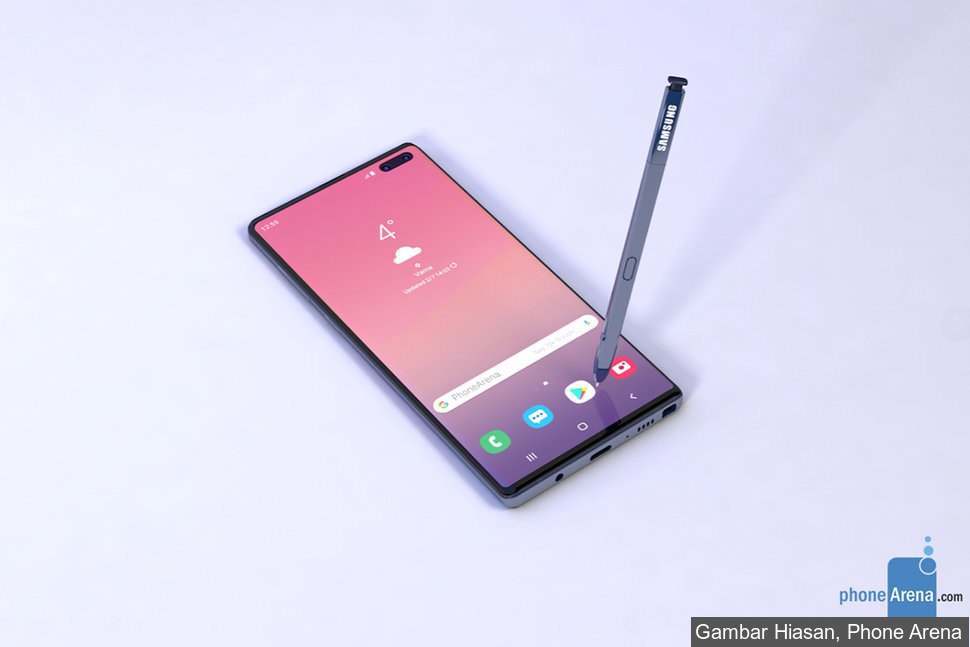Rekaan Render 3D Samsung Galaxy Note 10 Tampilkan Reka Bentuk Menawan