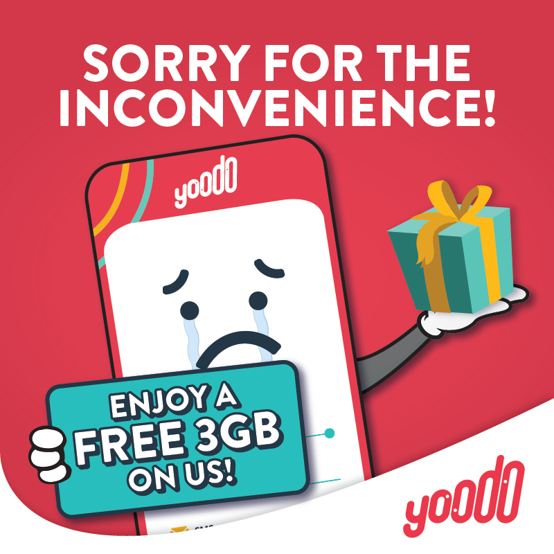 Yoodo Kesal Dengan Masalah Dihadapi Pengguna, Beri Pelanggan 3GB Data Secara Percuma
