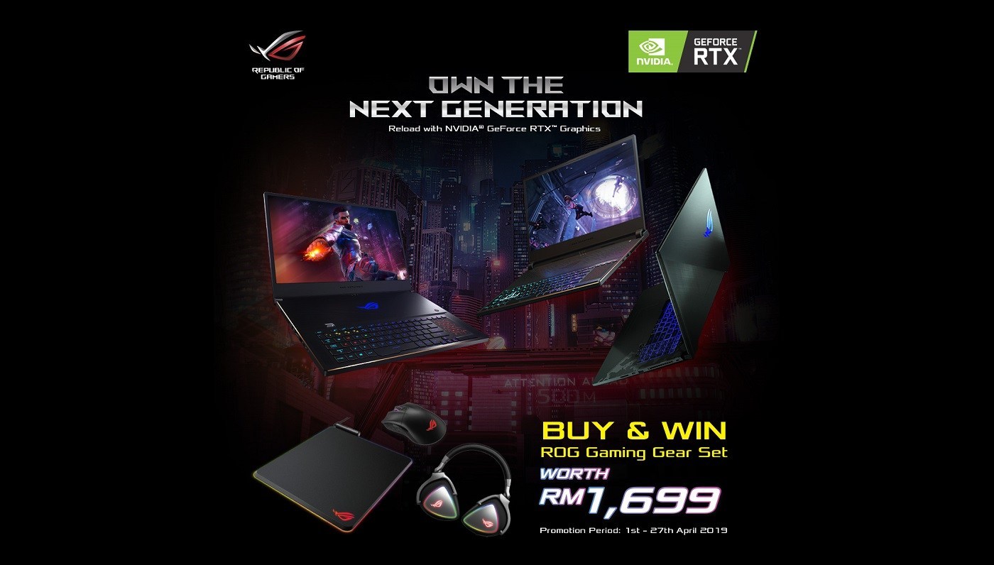 Beli Salah Satu Komputer Riba ROG Ini Dan Anda Berpeluang Untuk Memenangi Aksesori Bernilai RM1699