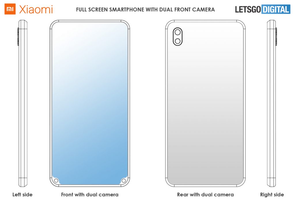 Xiaomi Patenkan Rekaan Peranti Dengan Dwi-Kamera Swafoto Di Sisi Bawah Skrin