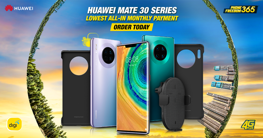 Pra Tempah Siri Huawei Mate 30 Dengan Digi Dan Nikmati Hadiah Bernilai RM656